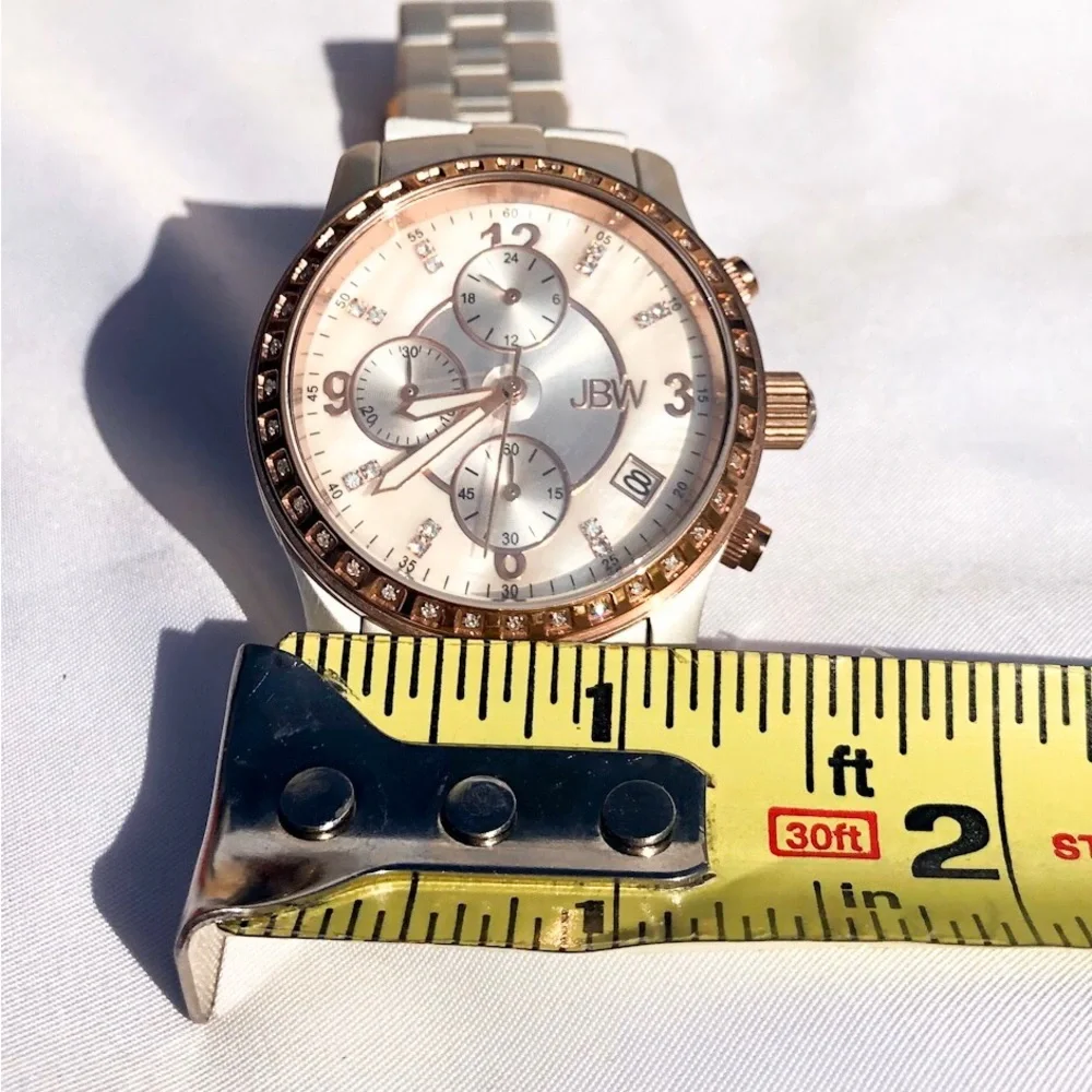💎 JBW Diamond & Swarovski crystal 18k rosegold watch mother of pearl 723